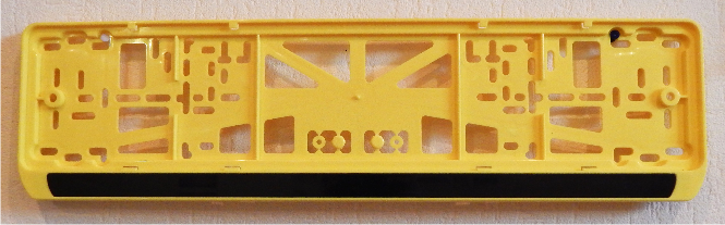 Антивандальная рамка на государственный номер - Желтая рамка номерного знака
